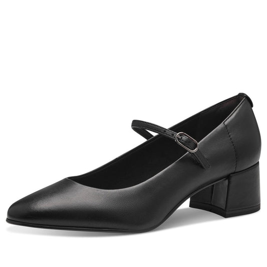 black elegant closed pumps