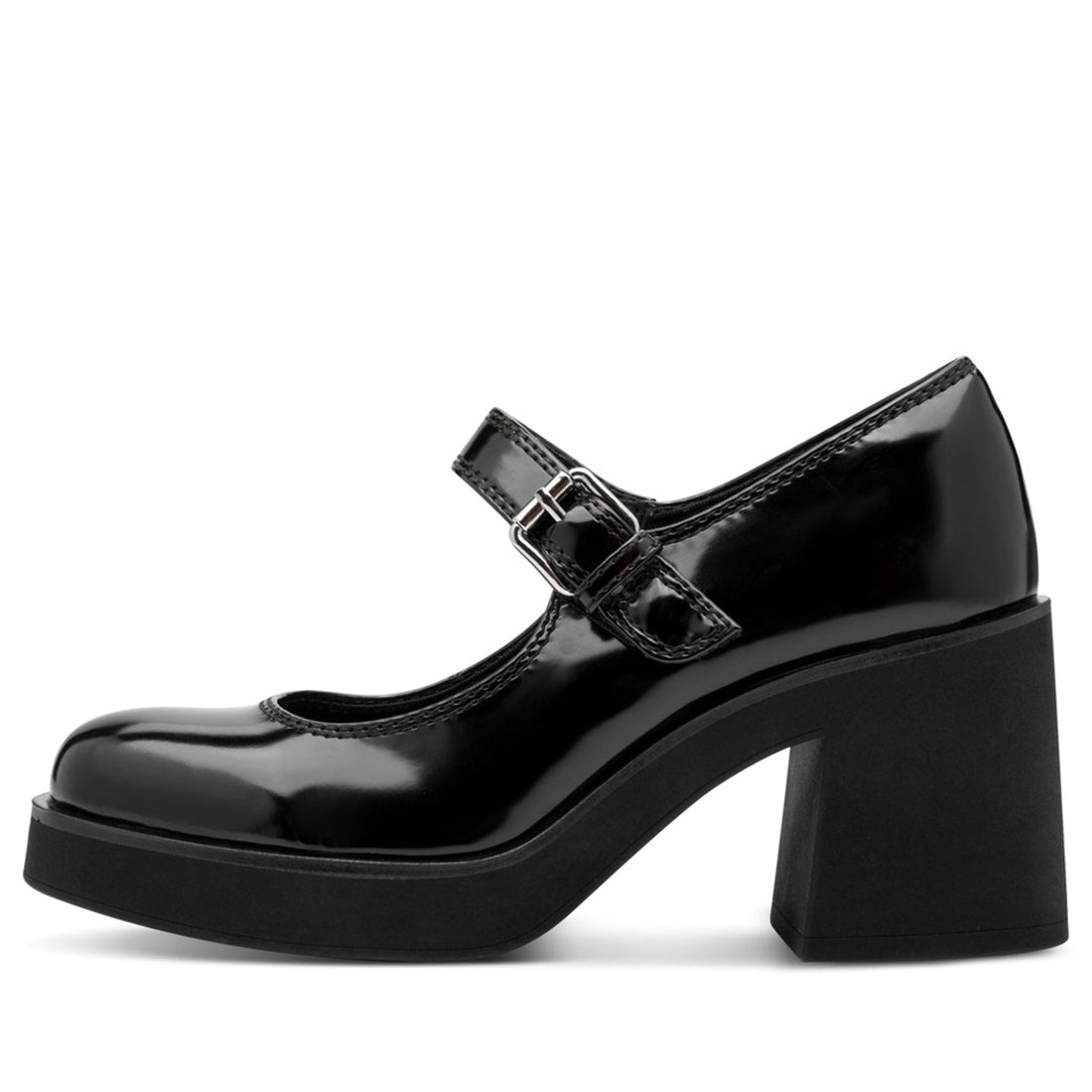 black elegant closed pumps