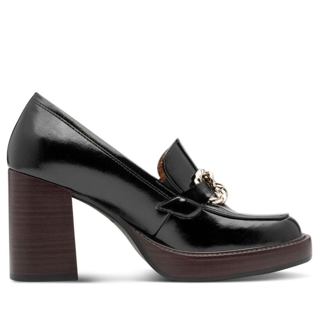 black elegant closed pumps