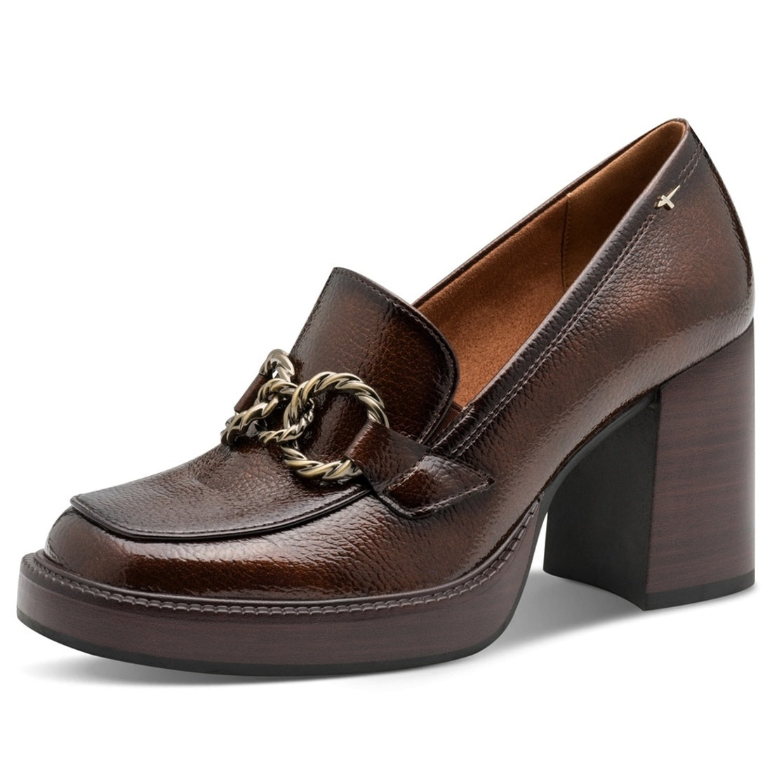brown elegant closed pumps