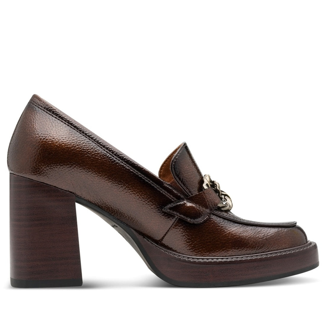 brown elegant closed pumps
