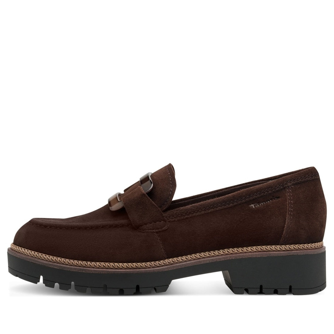 brown casual closed loafers