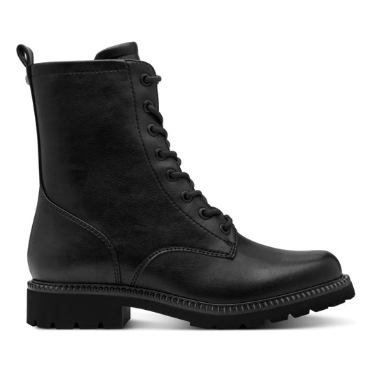 black casual closed booties