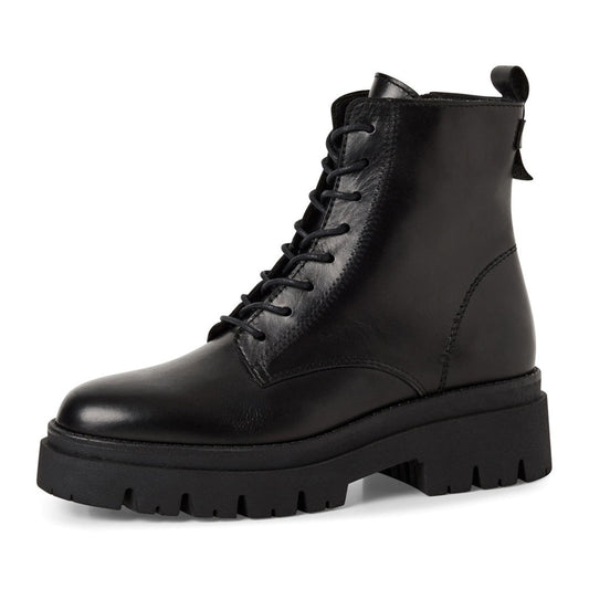 black casual closed booties