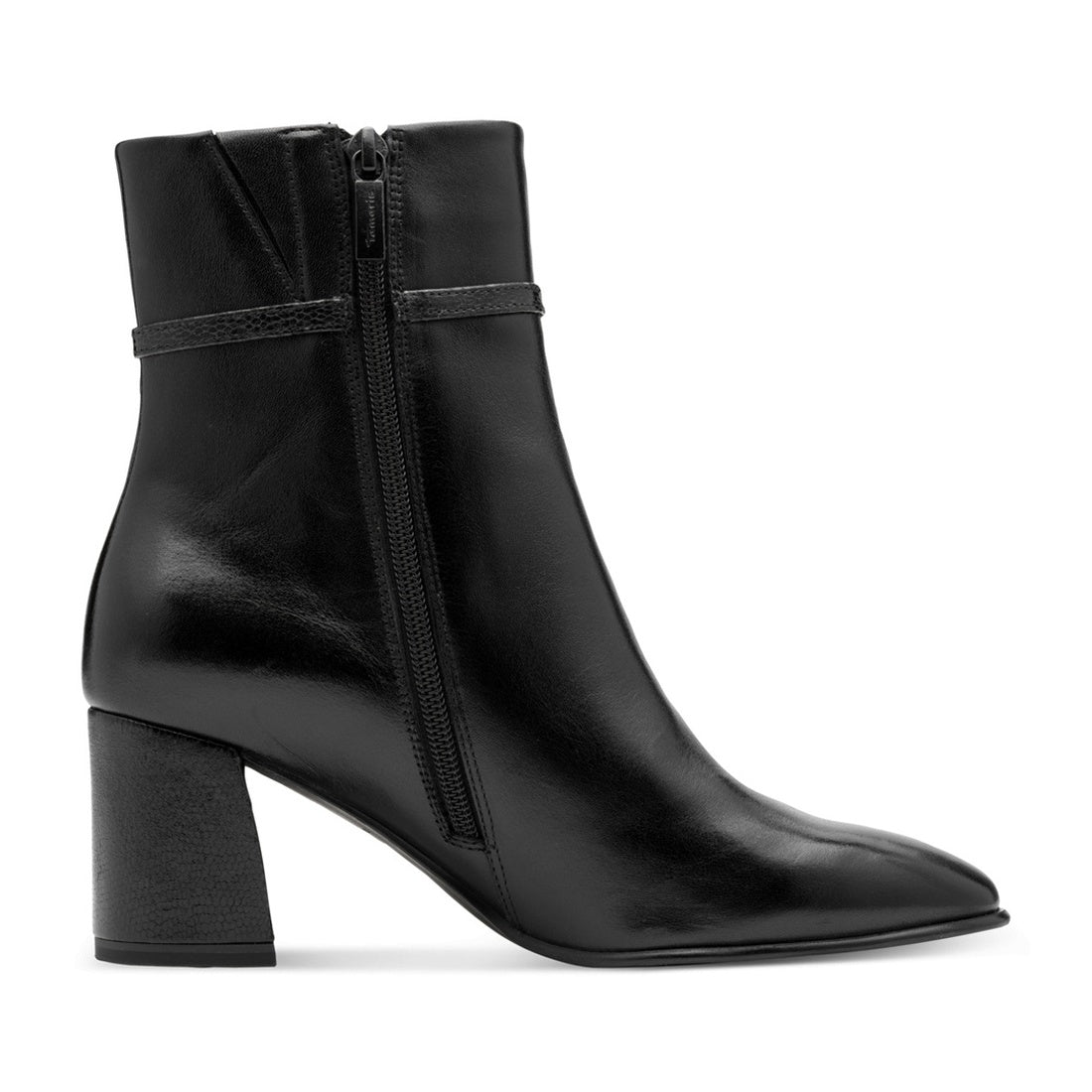 black casual closed booties