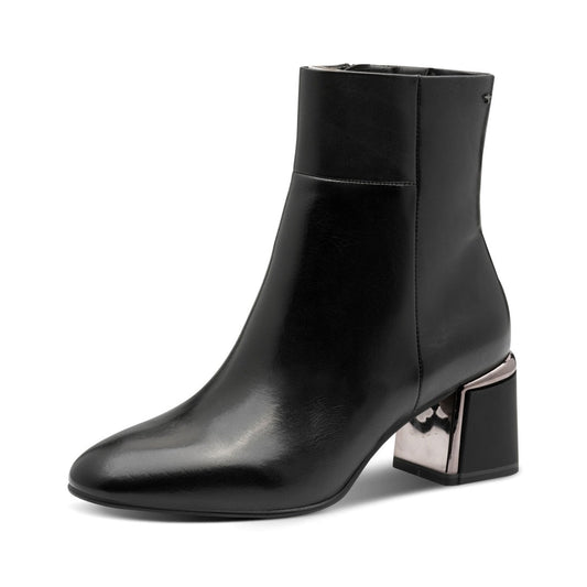 black casual closed booties
