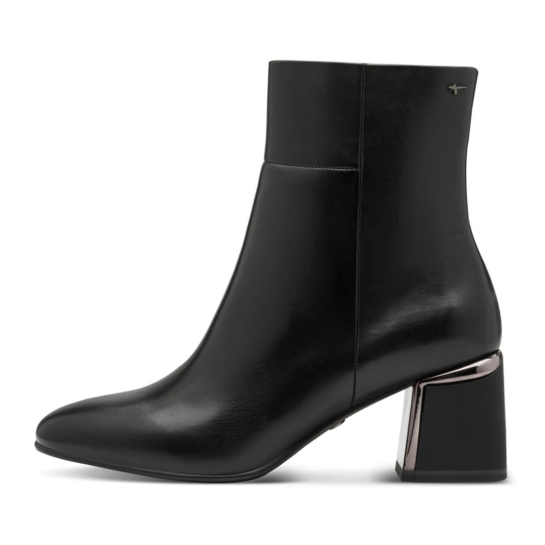 black casual closed booties