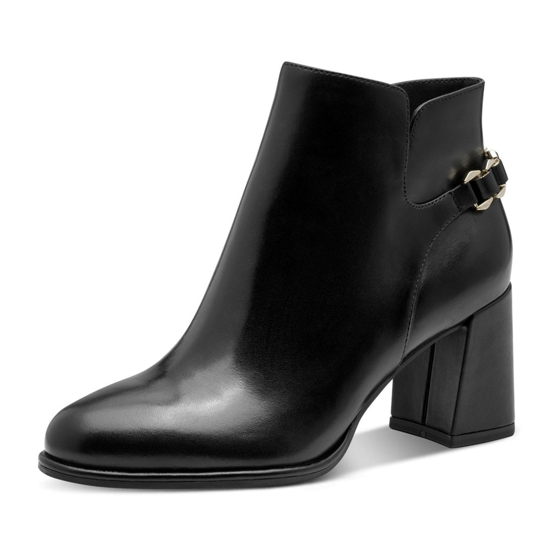 black casual closed booties