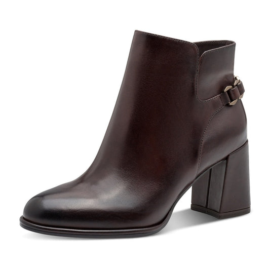 brown casual closed booties
