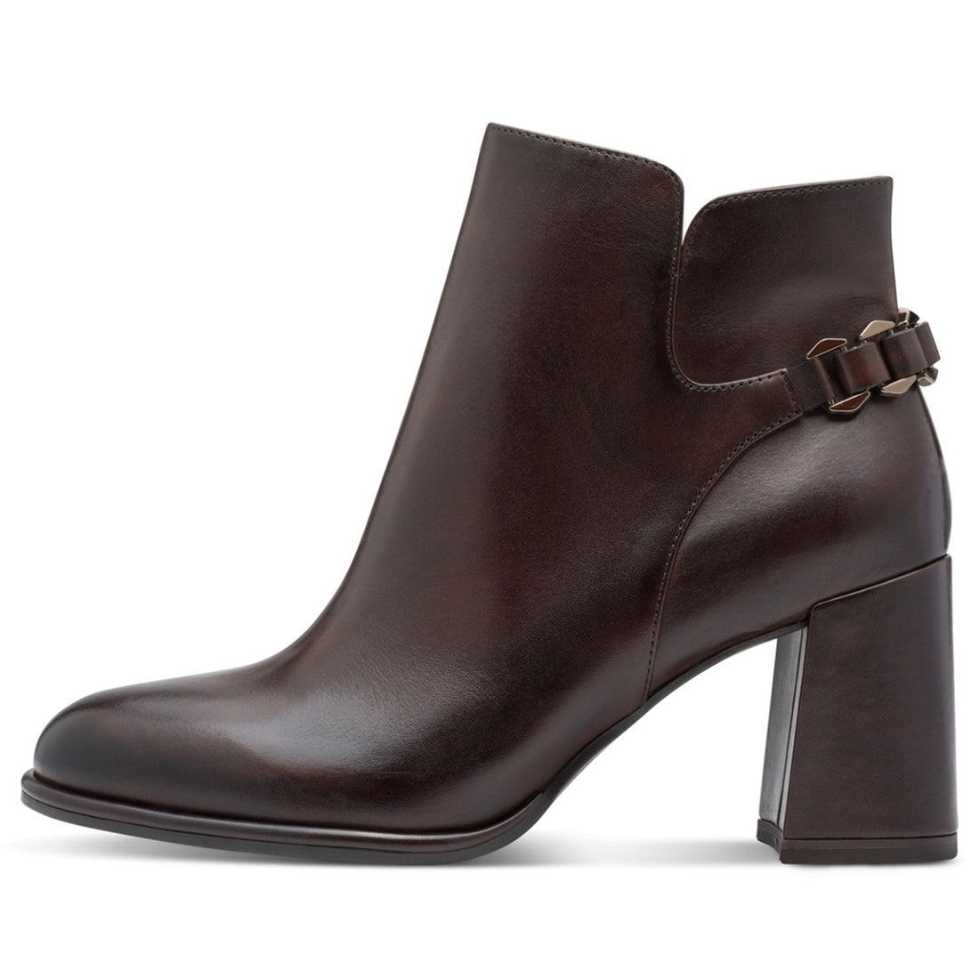 brown casual closed booties