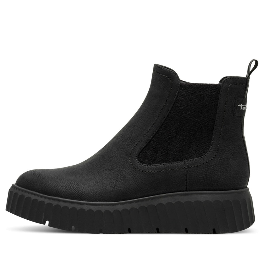 black casual closed booties