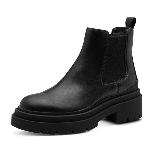black casual closed booties