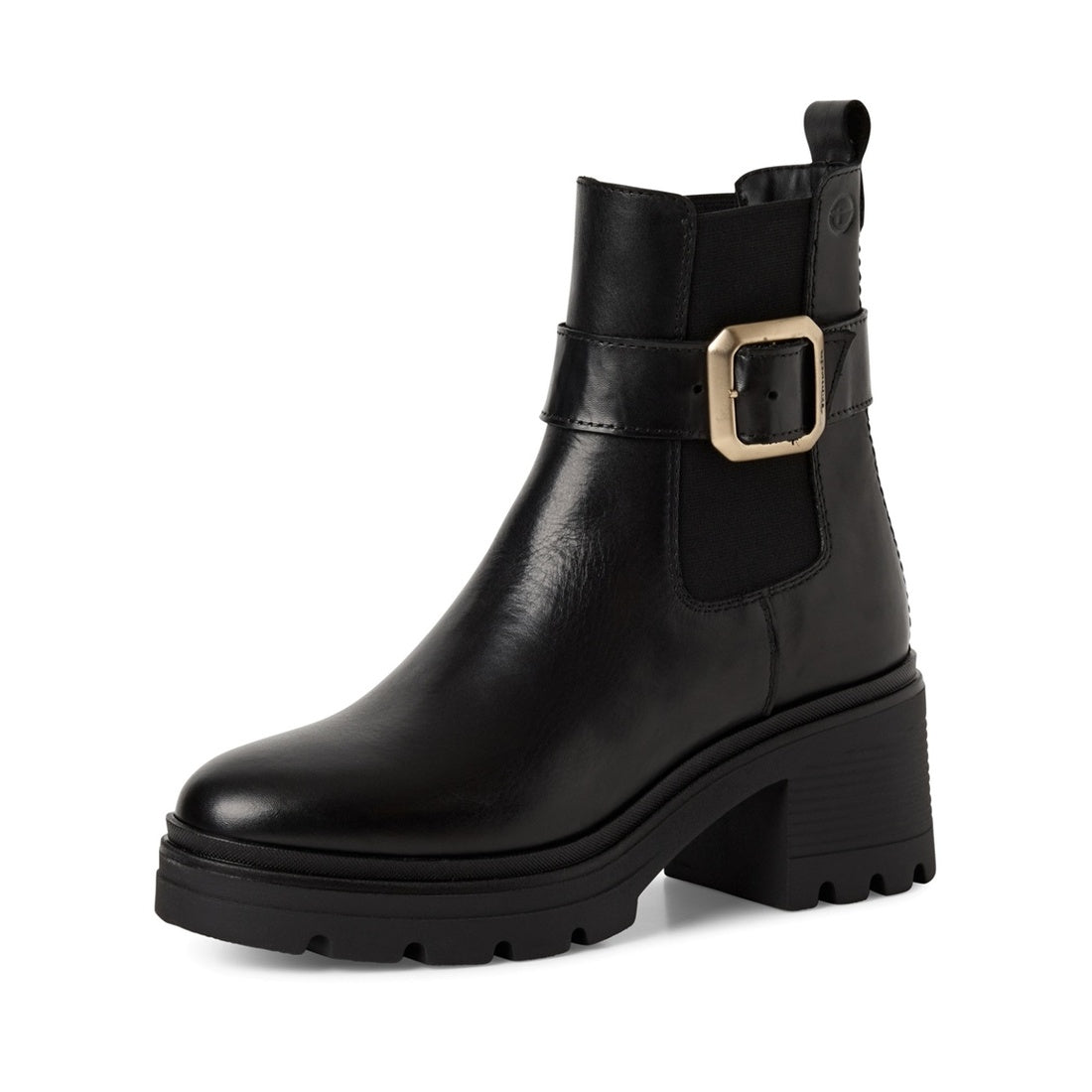 black casual closed booties