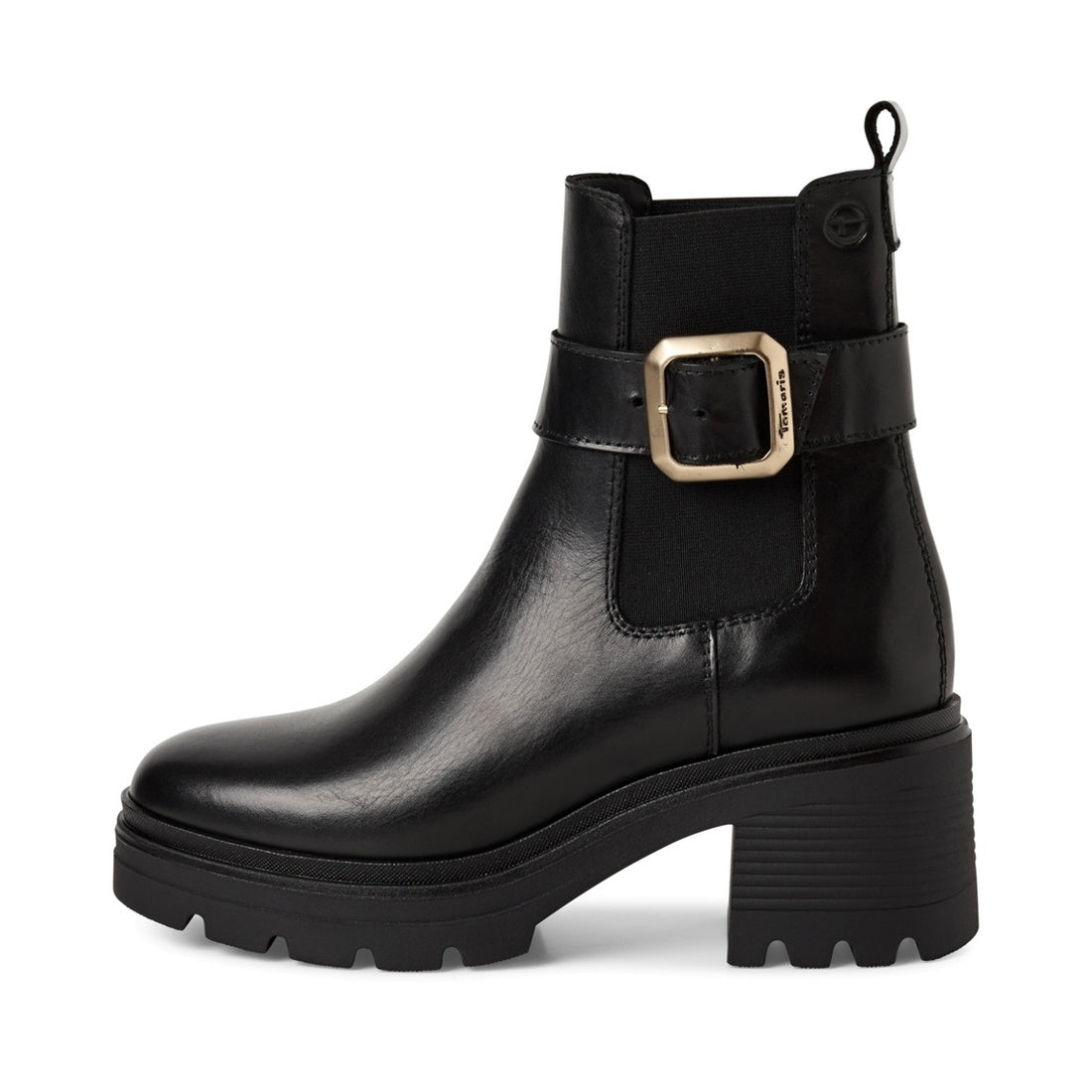 black casual closed booties