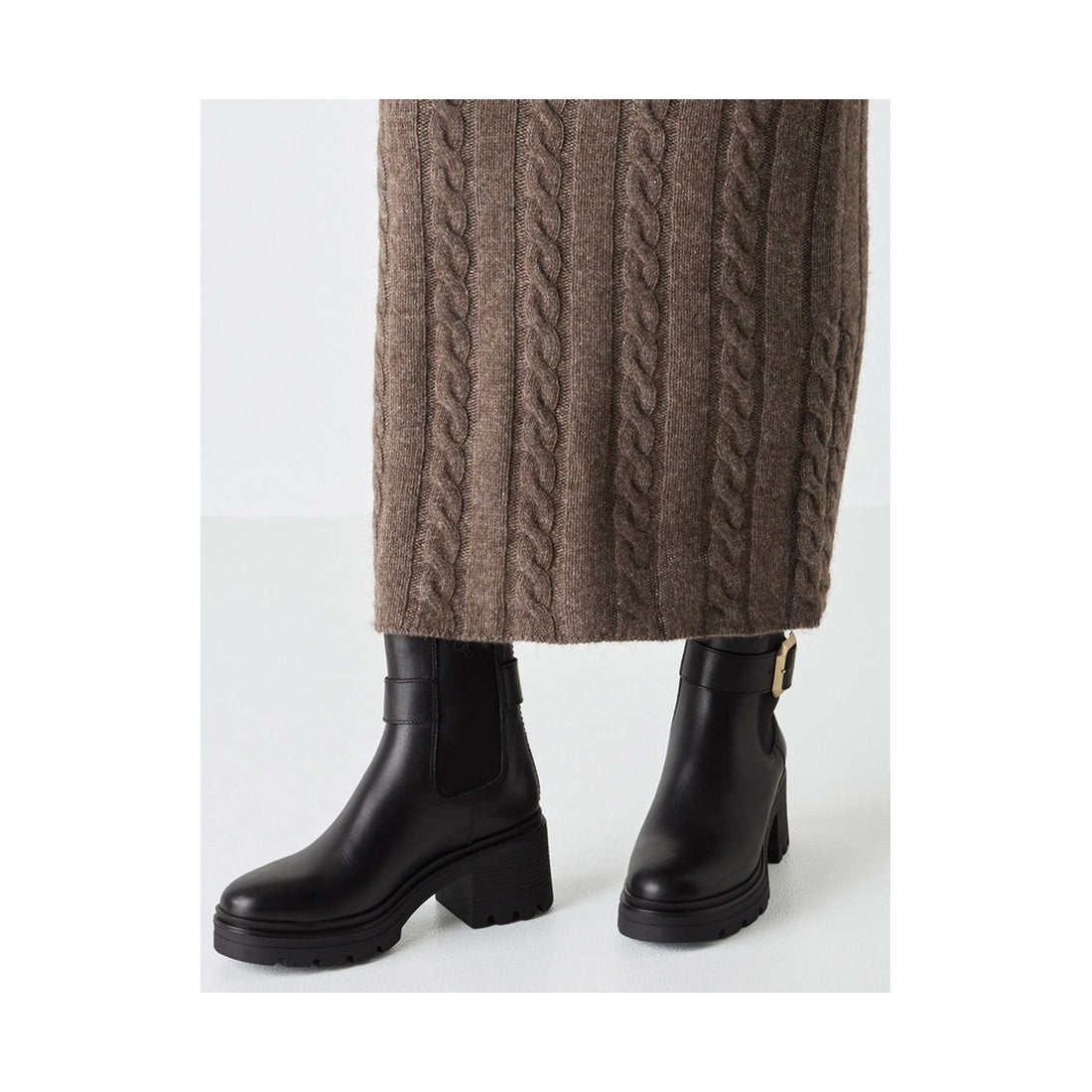 black casual closed booties