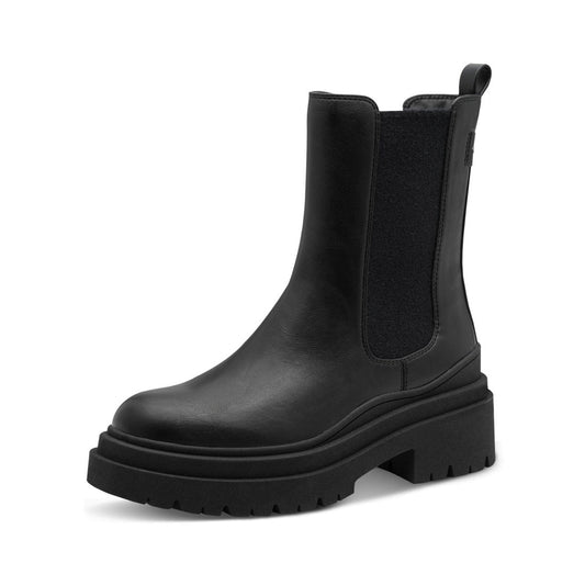 black casual closed booties