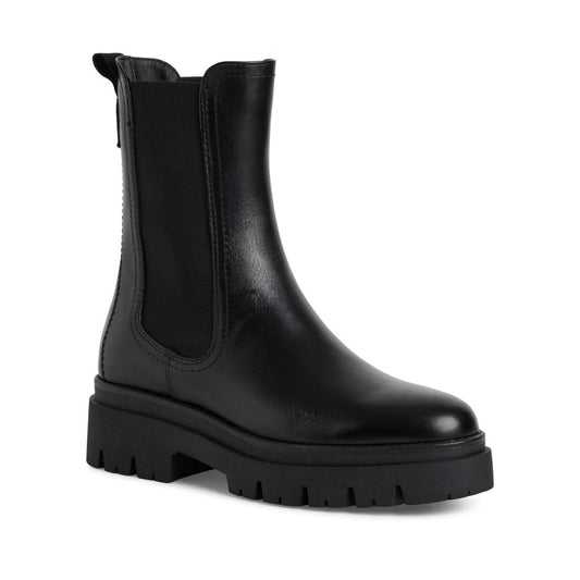 black casual closed booties