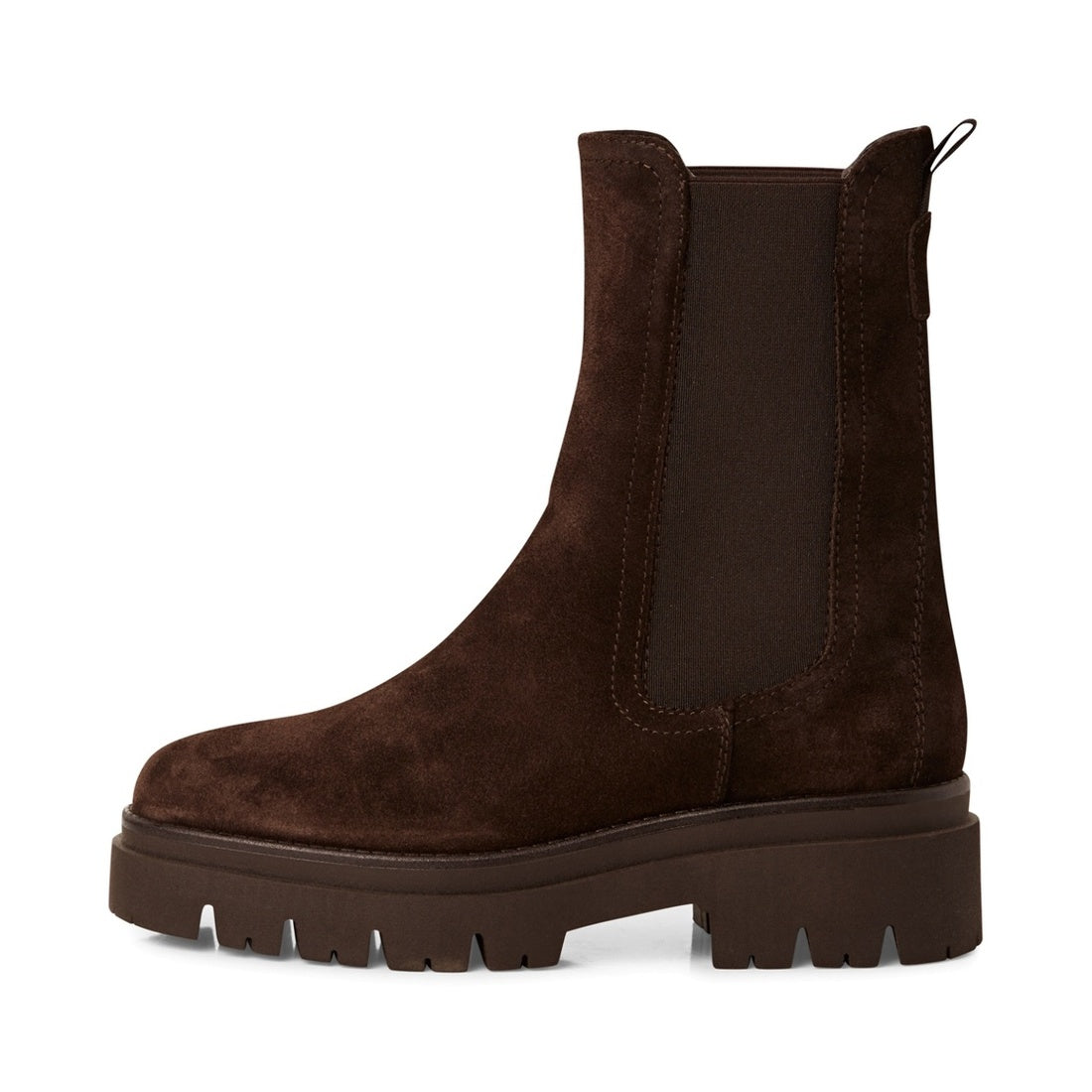 brown casual closed booties