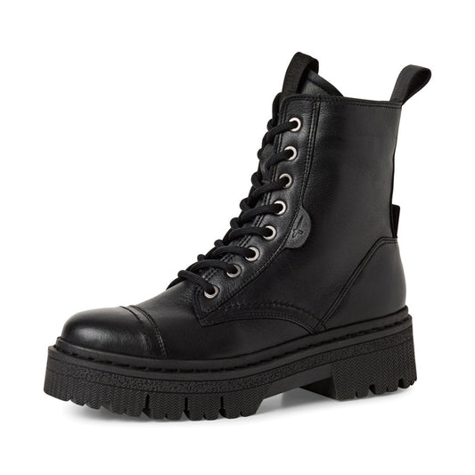 black casual closed booties