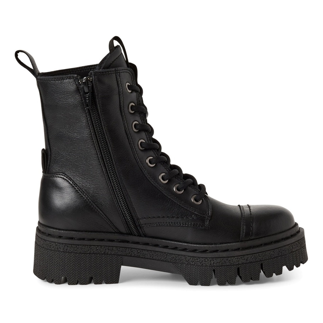 black casual closed booties