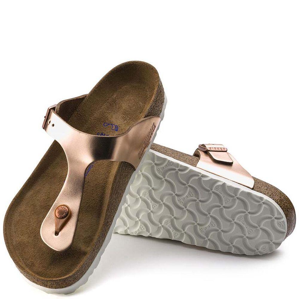 Birkenstock Womens Gizeh Bs Metalic Cooper Slippers 1005049 | Vilbury London