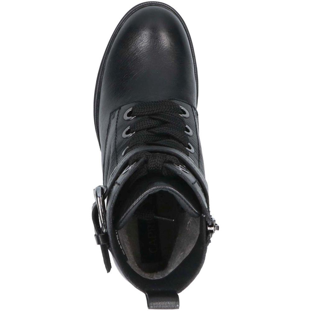Caprice Womens Black Casual Leather Booties 9-25209-27-022 | Vilbury London