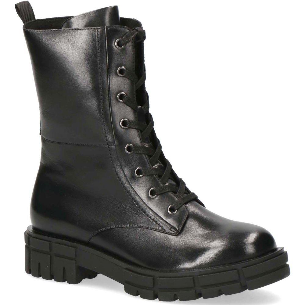 Caprice Womens Black Casual Leather Booties 9-25253-27-022 | Vilbury London