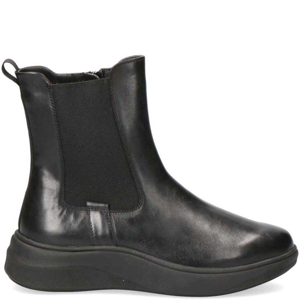 Caprice Womens Black Casual Leather Booties 9-25417-27-022 | Vilbury London
