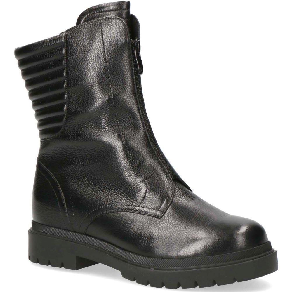 Caprice Womens Black Casual Leather Booties 9-26454-27-022 | Vilbury London