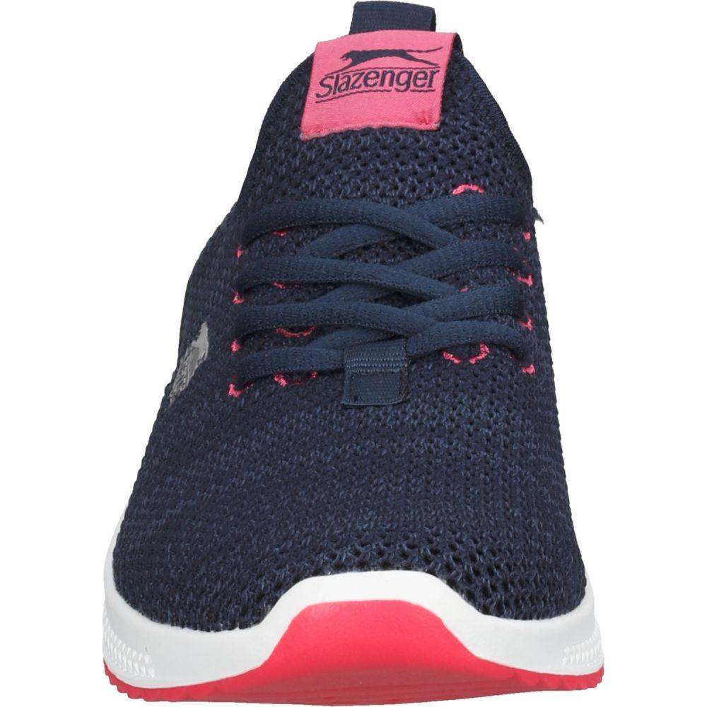 Slazenger Girls Dark Blue Casual Textile Trainers 1080352 | Vilbury London