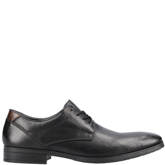 Rieker Mens Black Classic Leather Shoes 10101-00 | Vilbury London