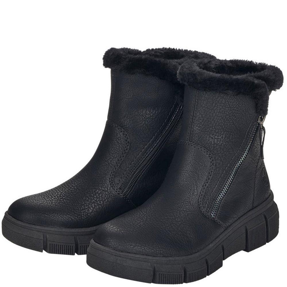 Rieker Womens Black Casual Boots X3461-00 | Vilbury London