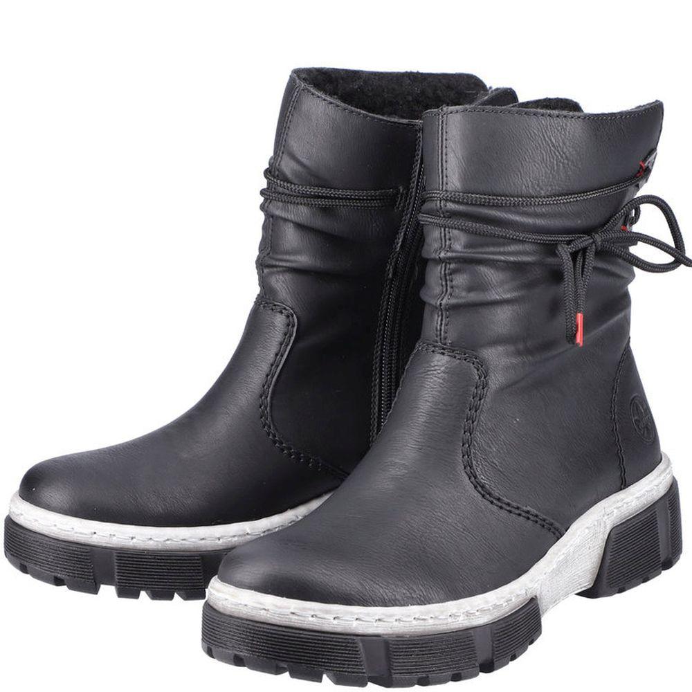 Rieker Womens Black Casual Boots X8658-00 | Vilbury London