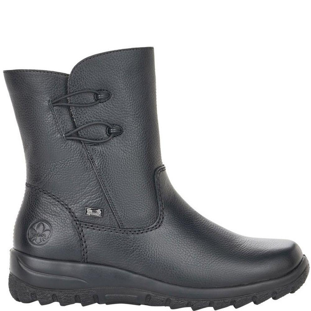 Rieker Womens Black Casual Leather Boots Z7172-00 | Vilbury London