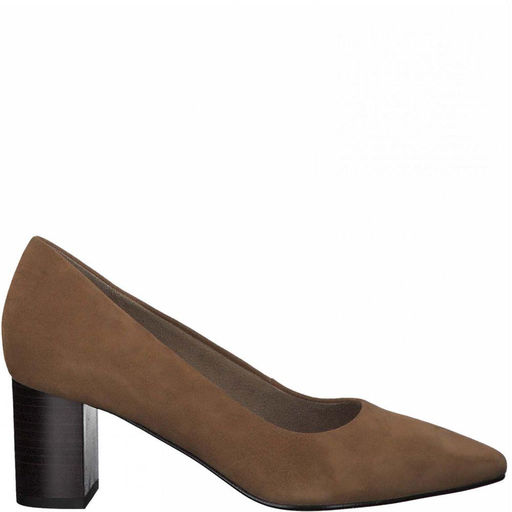 Tamaris Womens Brown Elegant Leather Heels 1-22416-27 310 | Vilbury London