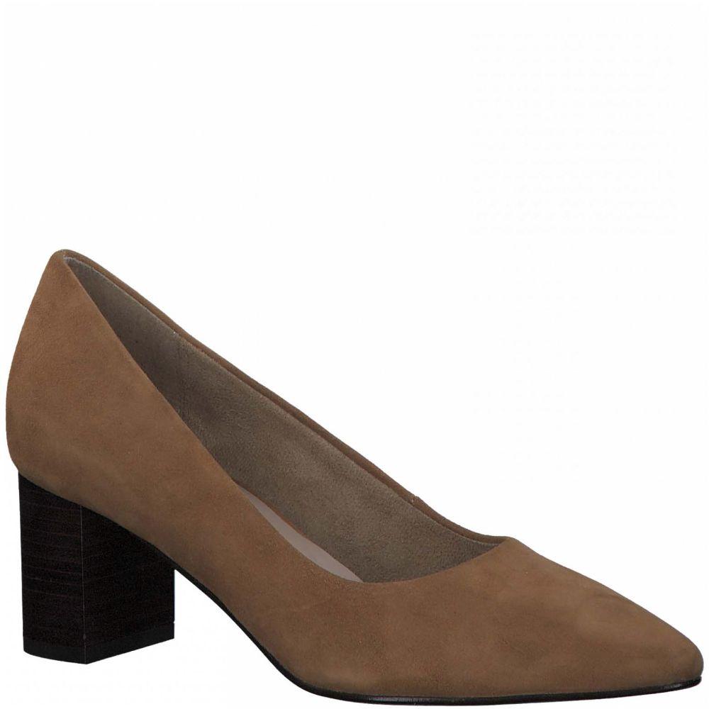 Tamaris Womens Brown Elegant Leather Heels 1-22416-27 310 | Vilbury London