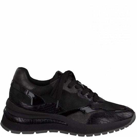 Tamaris Womens Black Casual Trainers 1-23704-27 098 | Vilbury London