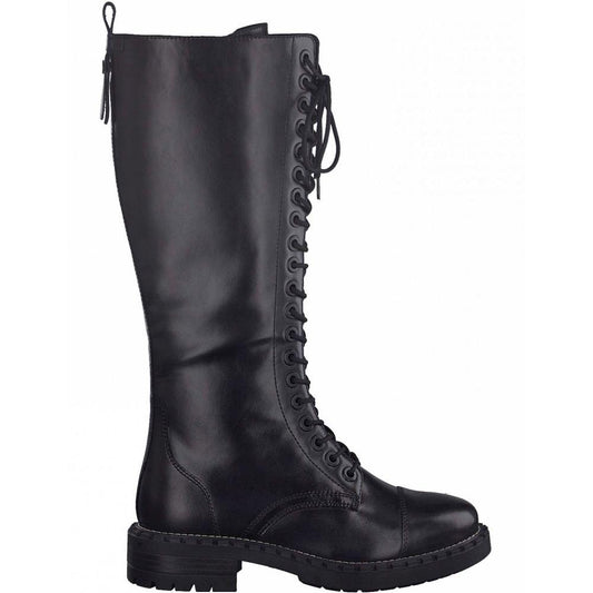 Tamaris Womens Black Casual Leather Boots 1-25606-27 001 | Vilbury London