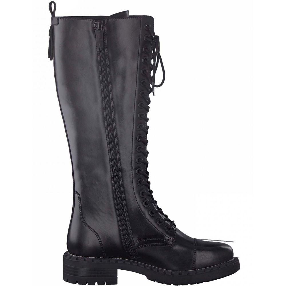 Tamaris Womens Black Casual Leather Boots 1-25606-27 001 | Vilbury London