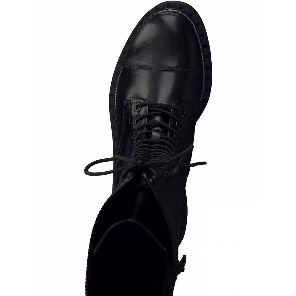 Tamaris Womens Black Casual Leather Boots 1-25606-27 001 | Vilbury London