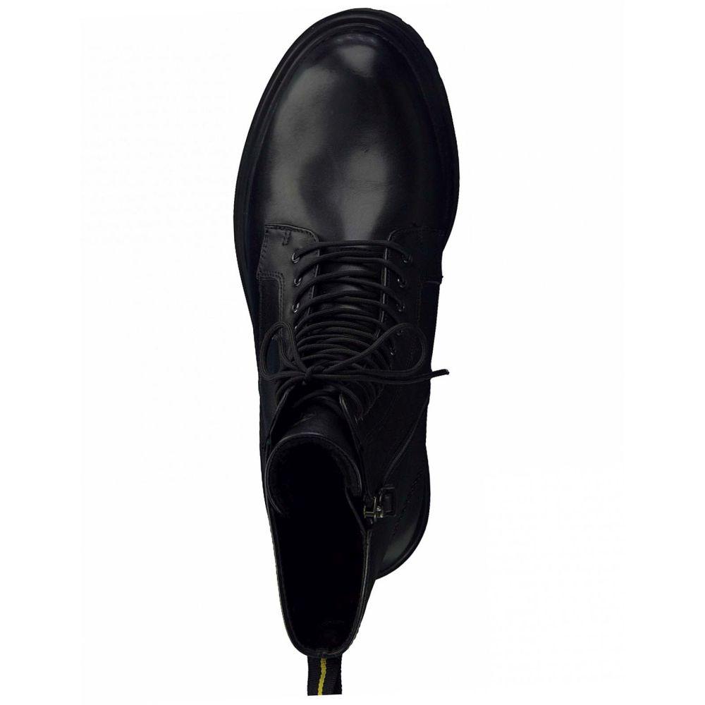 Tamaris Womens Black Casual Leather Booties 1-26286-27 001 | Vilbury London