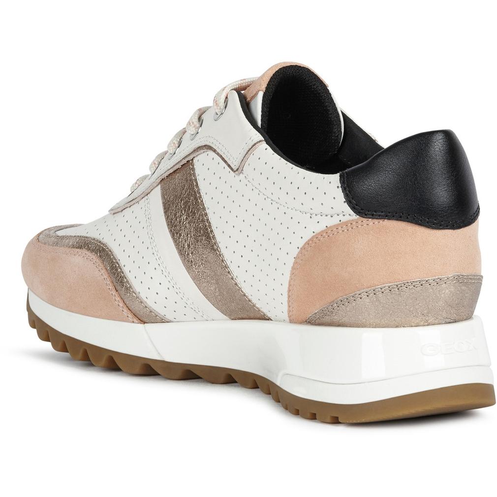 Geox Womens D Tabelya Off Wht Apricot Trainers D02Aqa 08522 C1375 | Vilbury London