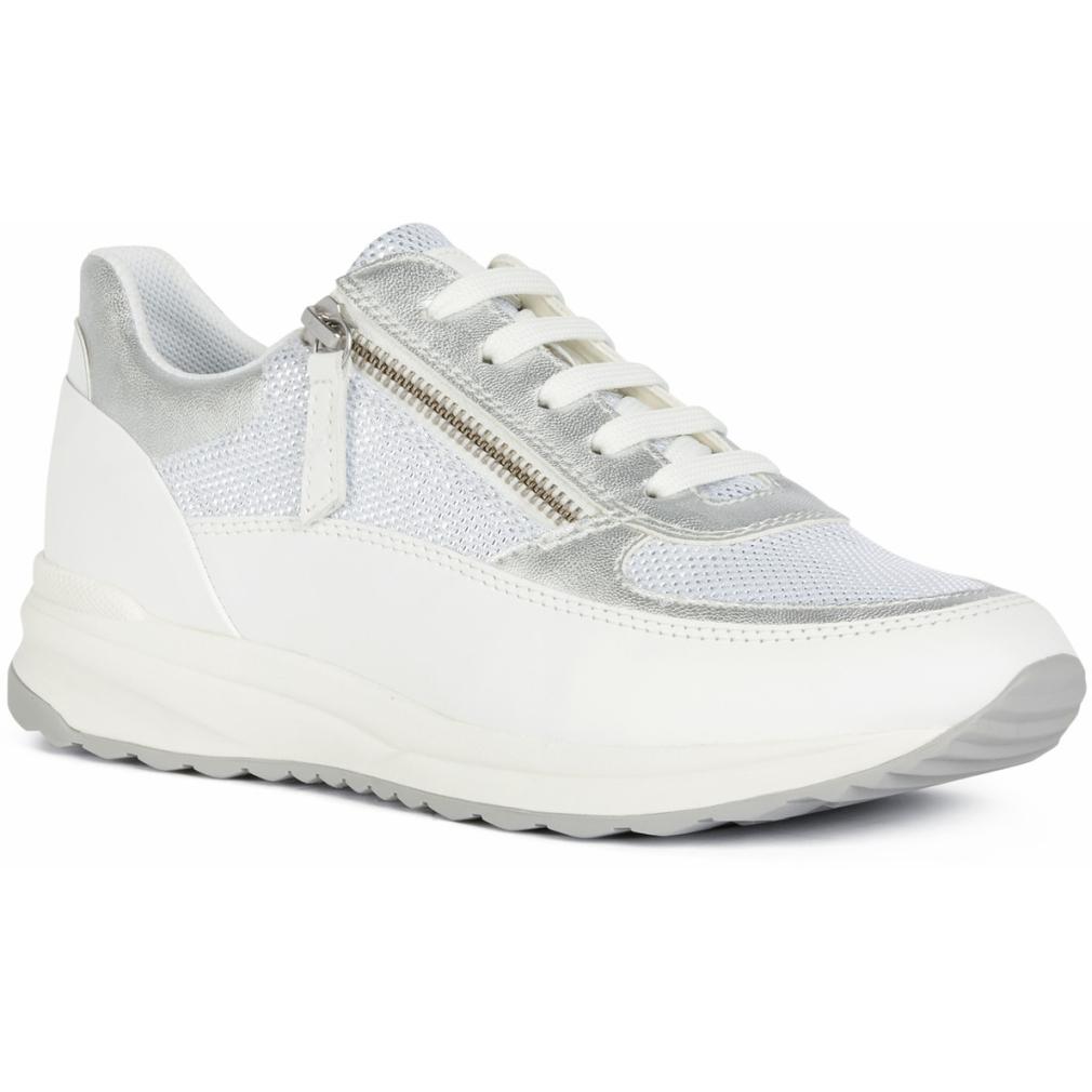 Geox Womens D Airell White Off White Trainers D152Sa 085As C1352 | Vilbury London