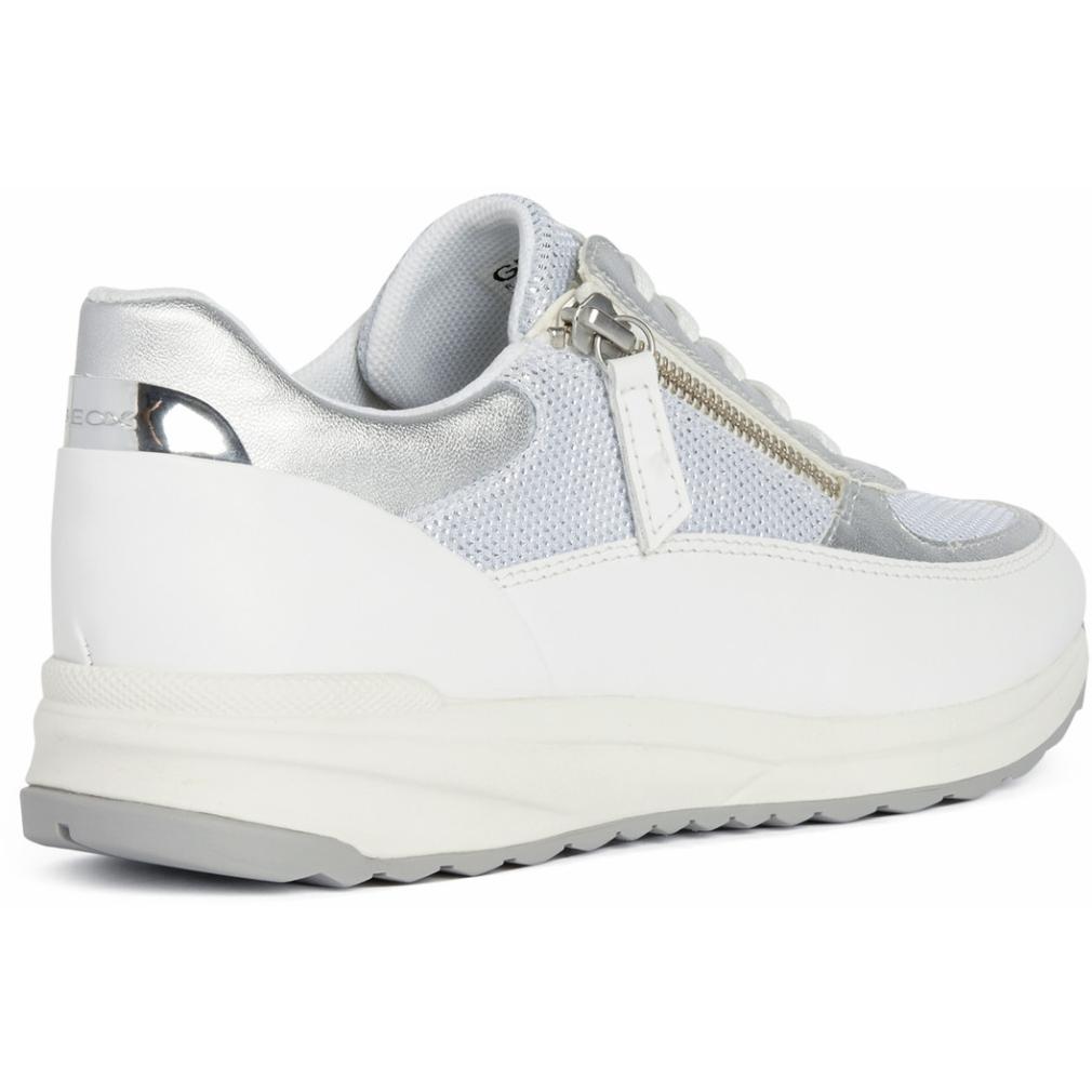 Geox Womens D Airell White Off White Trainers D152Sa 085As C1352 | Vilbury London
