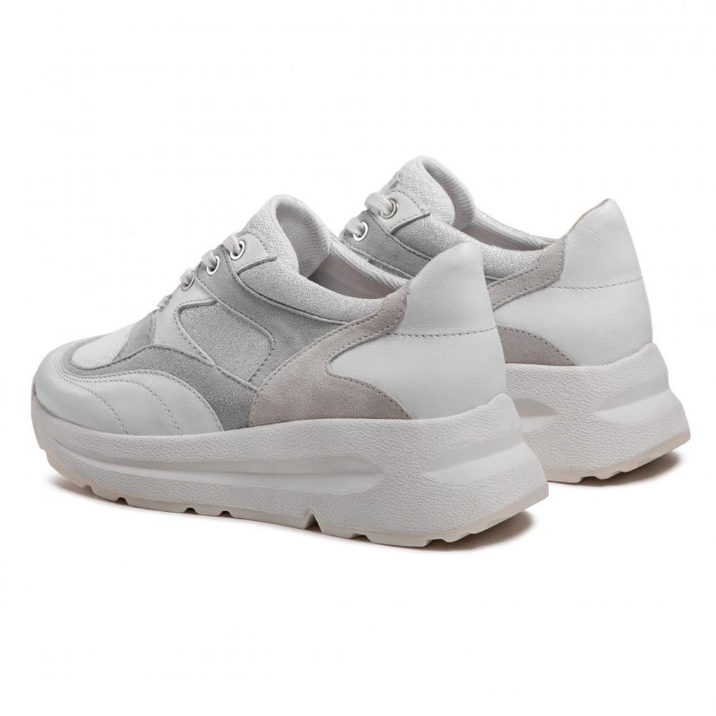 Geox Womens D Backsie White Ice Trainers D15Fla 08521 C0130 | Vilbury London