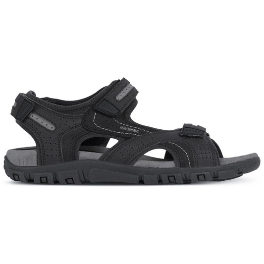 Geox Mens Uomo Sandal Strada Black Stone Sandals U8224D 050Au C9310 | Vilbury London