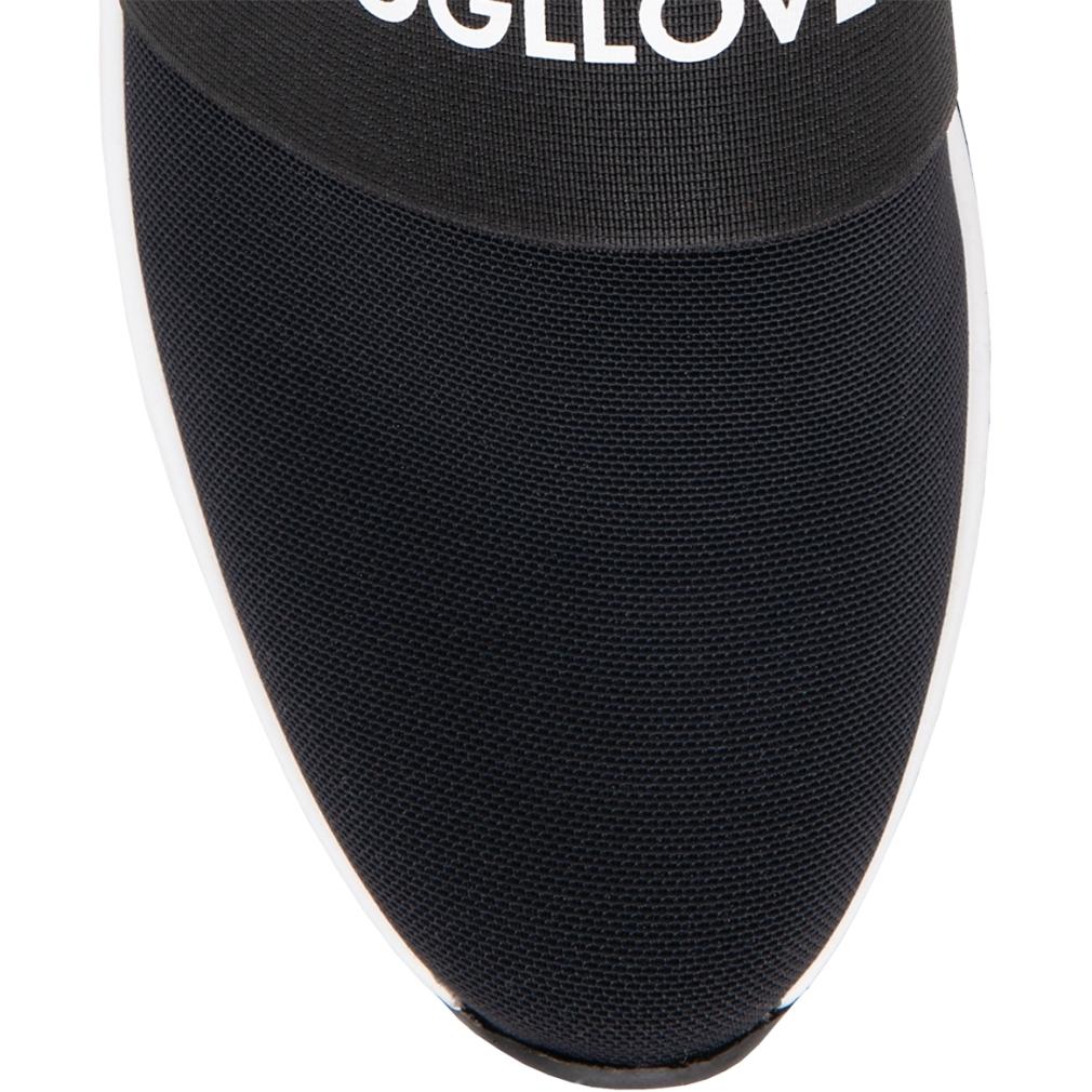 Hogl Womens Love-Slipper Wedges Black Slippers 1-103338-0100 | Vilbury London