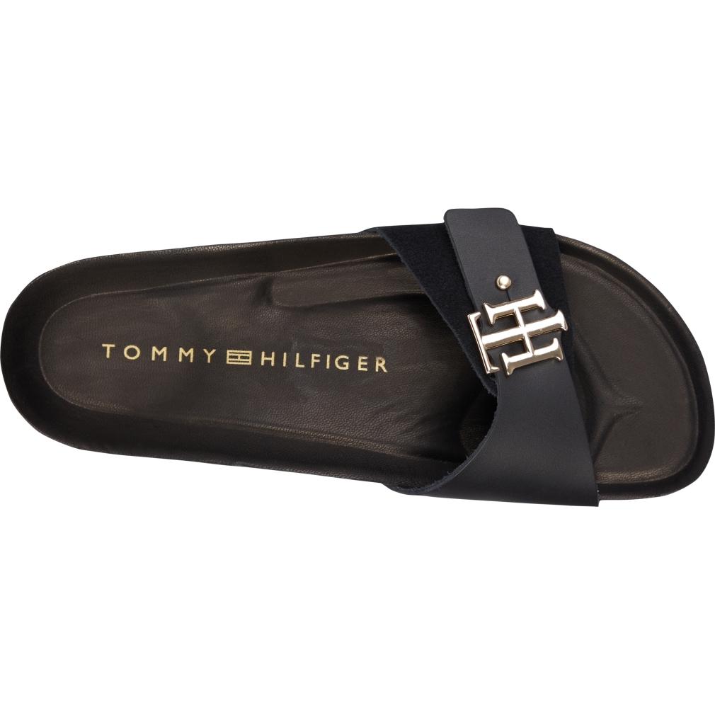 Tommy Hilfiger Womens Th Molded Footbed Sandal Black Sandals Fw0Fw05622Bds | Vilbury London