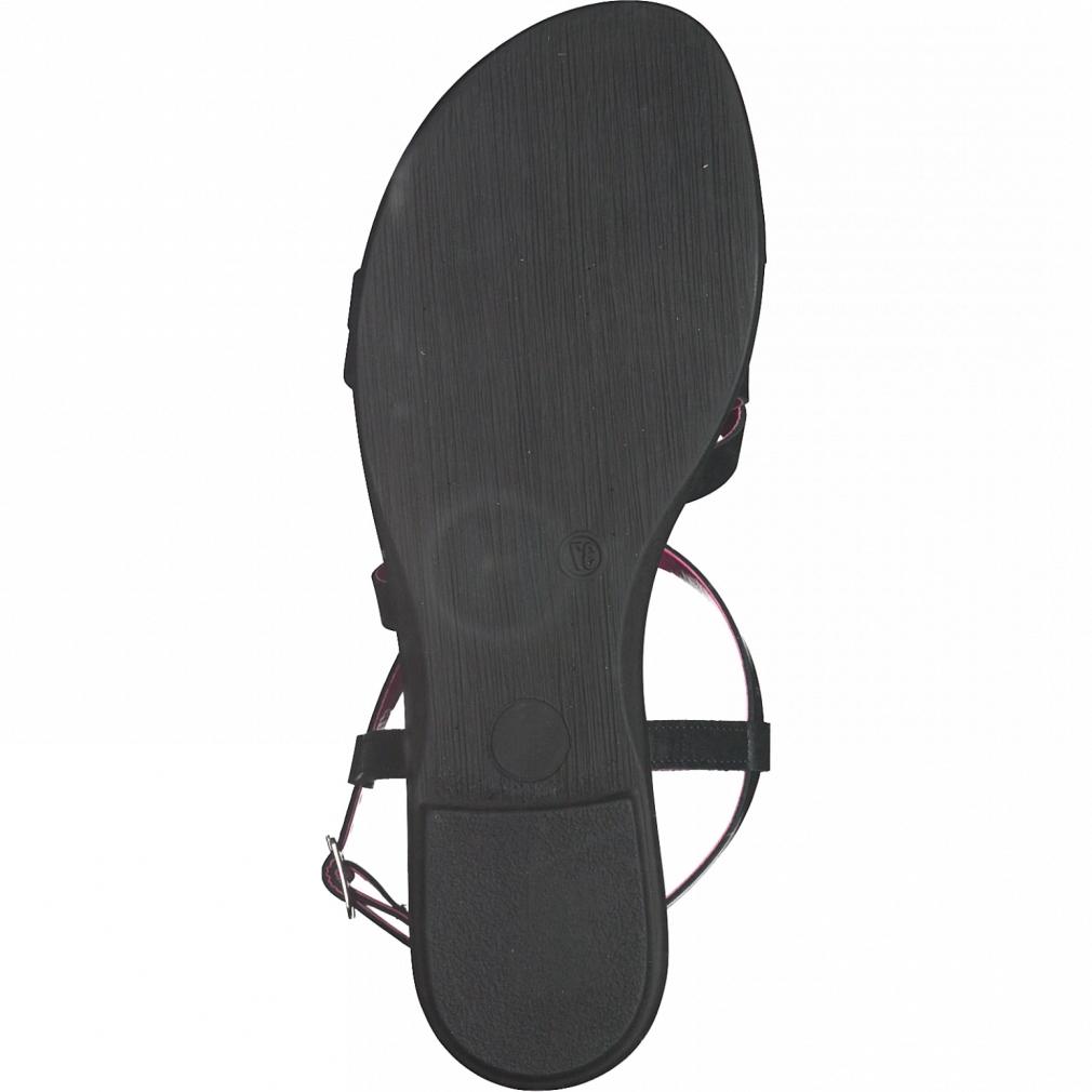 Marco Tozzi Womens Black Comb Casual Low Heel Sandals Sandals 28155-098 | Vilbury London
