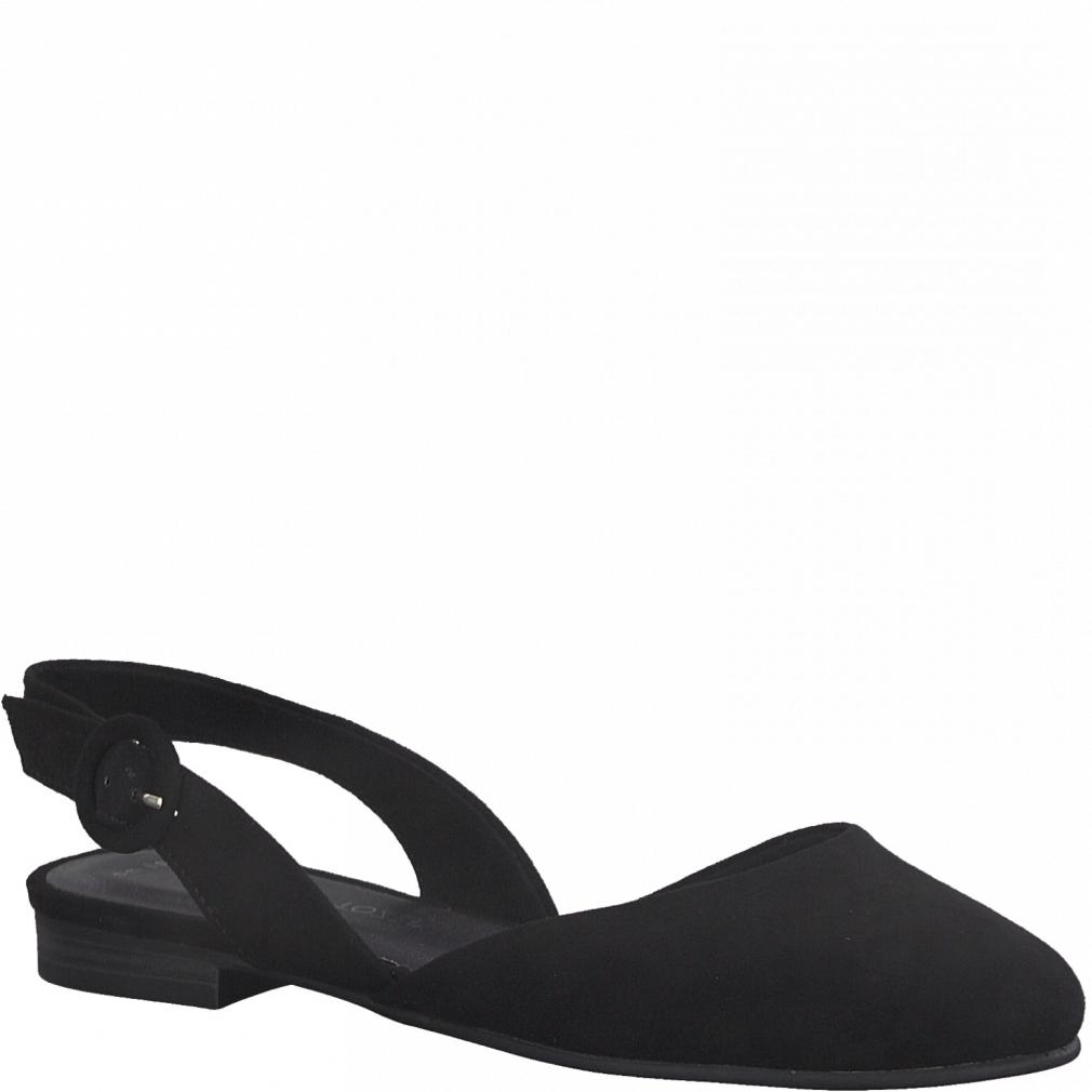 Marco Tozzi Womens Black Casual Low Heel Sandals Sandals 29407-001 | Vilbury London